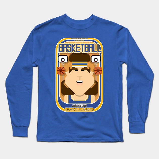 Basketball Blue Gold - Alleyoop Buzzerbeater - June version Long Sleeve T-Shirt by Boxedspapercrafts